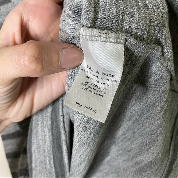 NO OFFERS RAG & BONE gray striped short sleeve t-shirt dress - Picture 10 of 14